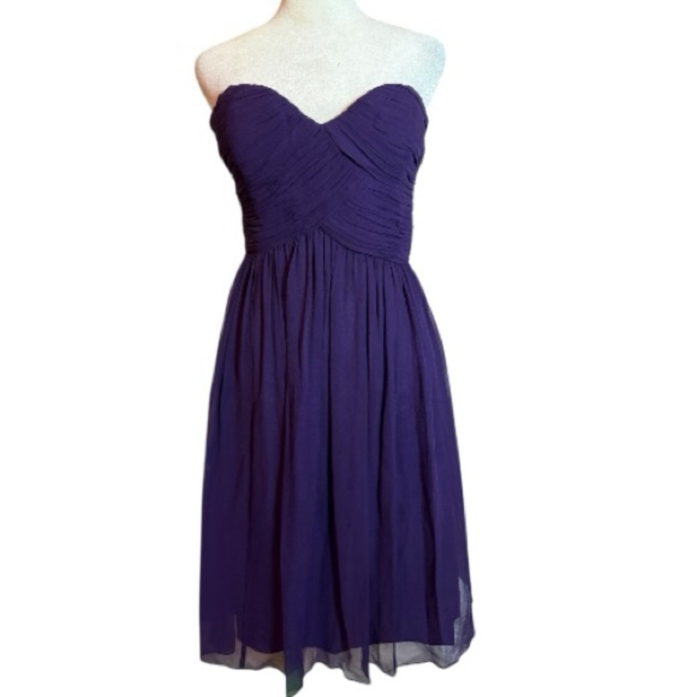 Active Seller! Donna Morgan Strapless Purple Cocktail Dress